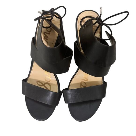 Sam Edelman Valerie Lace Up Black Block Heel Sandals Women’s Size 7.5 - Picture 3 of 10